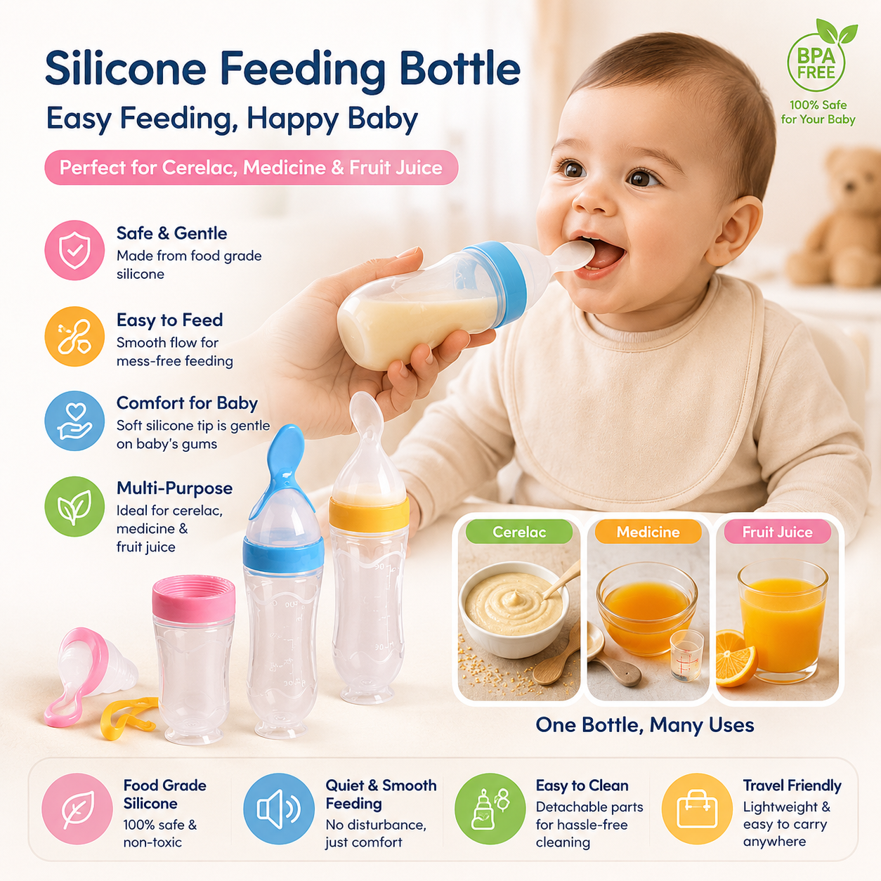 Premium Silicone Baby Essentials Set – Safe & Durable